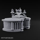 Crown Awaits a Head Ornate Stone Crown Display