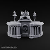 Crown Awaits a Head Ornate Stone Crown Display