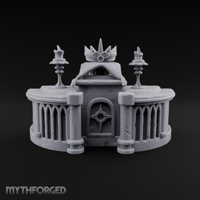 Crown Awaits a Head Ornate Stone Crown Display