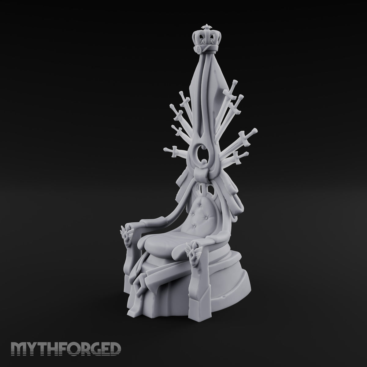 Every Blade Bowed Before Him Ornate Sword-Backed Throne