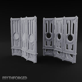 Changing Behind Closed Panels Wooden Folding Screens