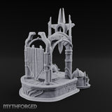 Ascend to Be Crowned Ornate Stone Throne Dais