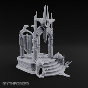 Ascend to Be Crowned Ornate Stone Throne Dais