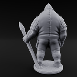 Belly Out Spear Resting Ogre Royal Guard A Miniature for Dungeons and Dragons, Pathfinder or other TTRPGs