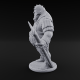 Belly Out Spear Resting Ogre Royal Guard A Miniature for Dungeons and Dragons, Pathfinder or other TTRPGs