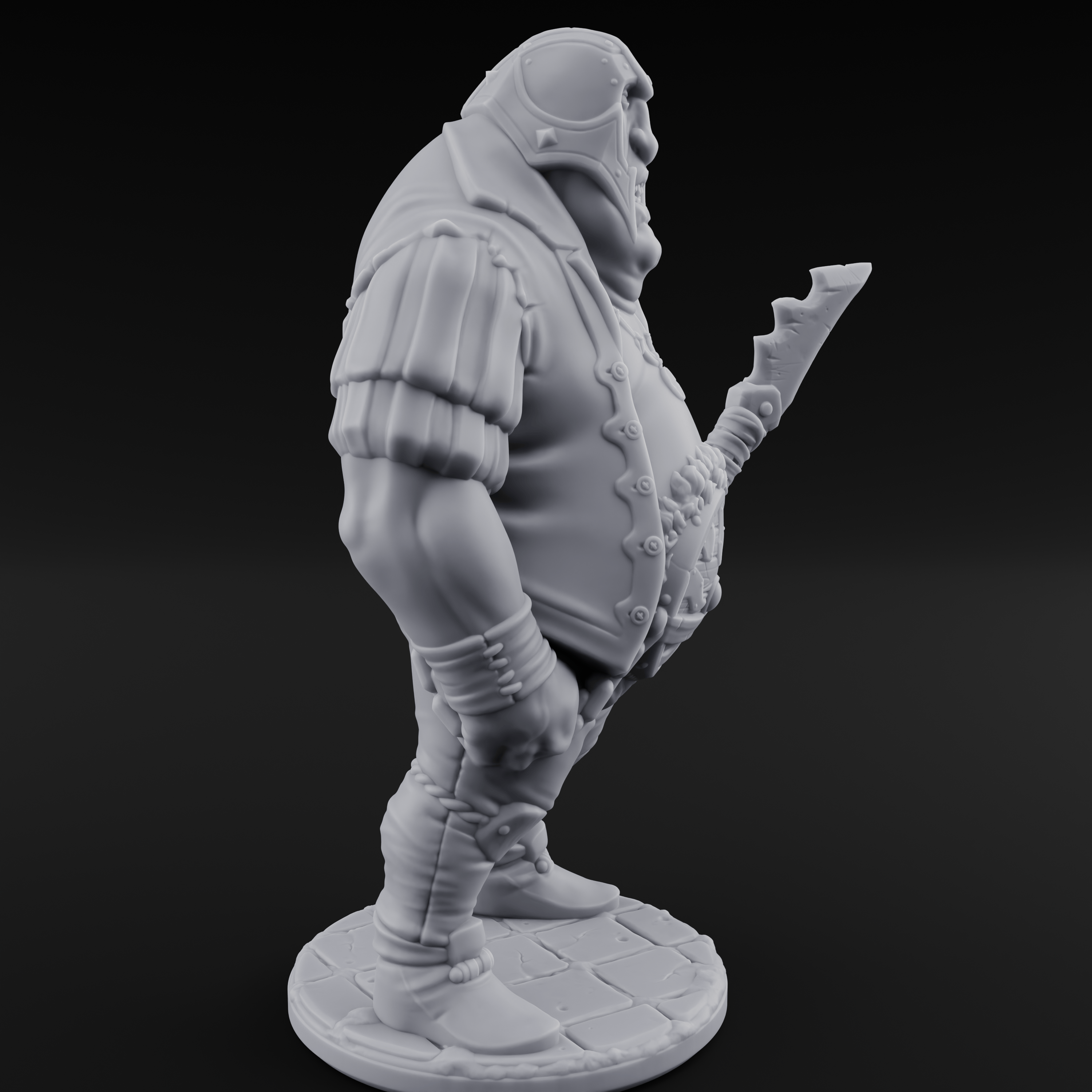 Belly Out Spear Resting Ogre Royal Guard B