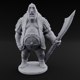 Belly Out Spear Resting Ogre Royal Guards Miniature for Dungeons and Dragons, Pathfinder or other TTRPGs