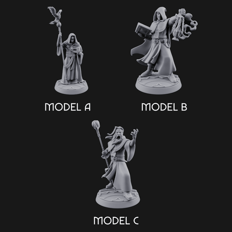 Holier Than Thou Human Priests Miniature for Dungeons and Dragons, Pathfinder or other TTRPGs