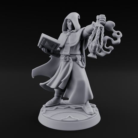 Holier Than Thou Human Priest B Miniature for Dungeons and Dragons, Pathfinder or other TTRPGs