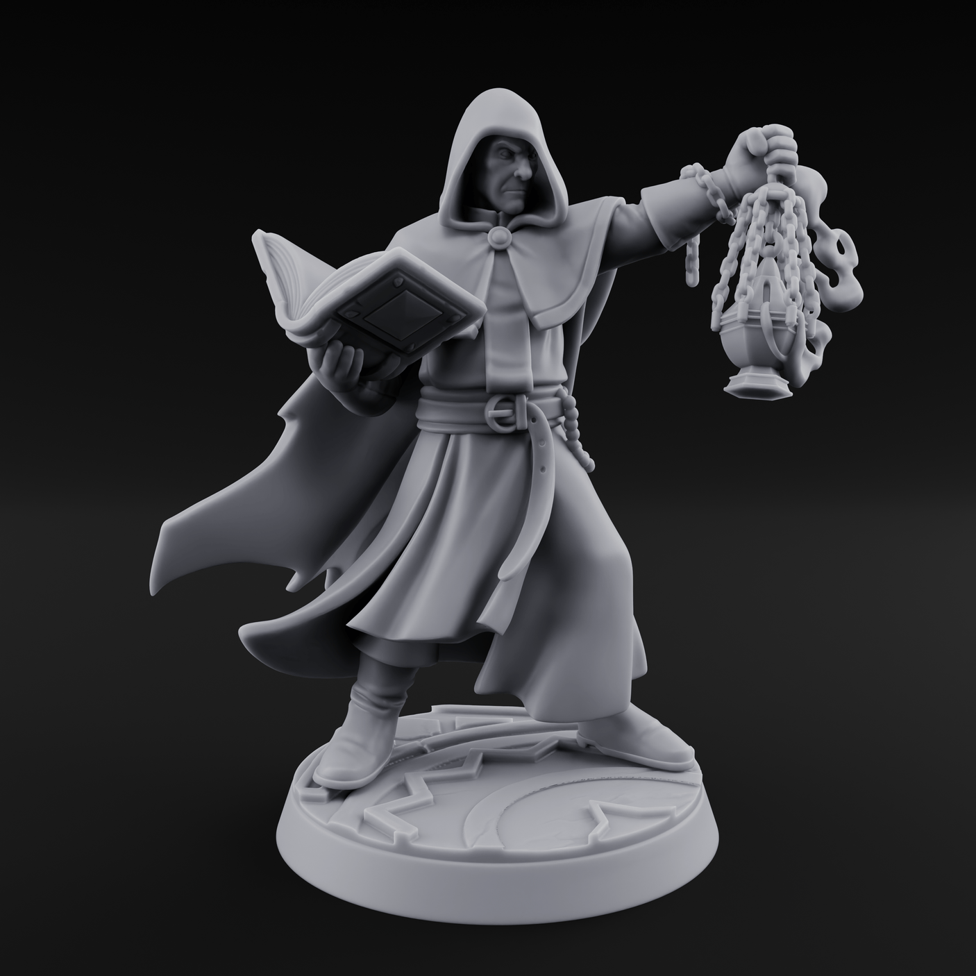 Holier Than Thou Human Priest B Miniature for Dungeons and Dragons, Pathfinder or other TTRPGs