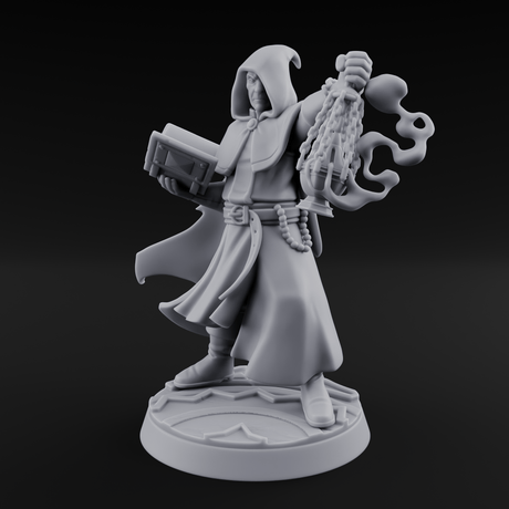 Holier Than Thou Human Priest B Miniature for Dungeons and Dragons, Pathfinder or other TTRPGs