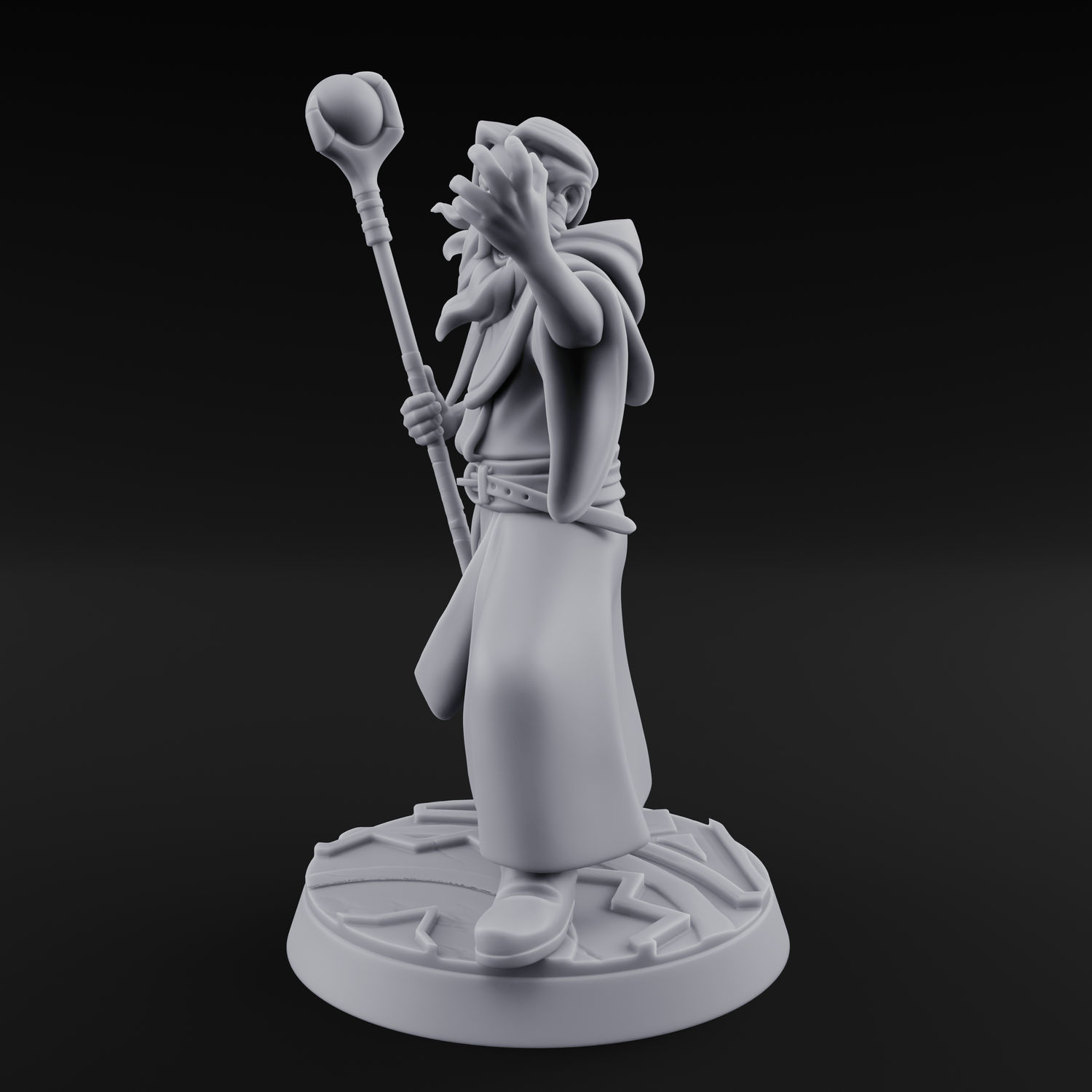 Holier Than Thou Human Priest C Miniature for Dungeons and Dragons, Pathfinder or other TTRPGs