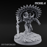 Aztec Inspired Spiked Crown Commanding Hobgoblin Warlord Miniature for Dungeons and Dragons, Pathfinder or other TTRPGs