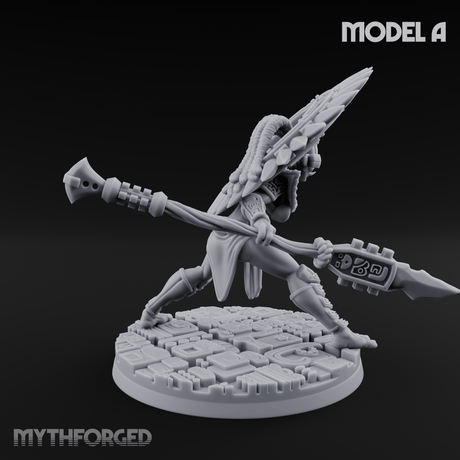 Aztec Inspired Spiked Crown Commanding Hobgoblin Warlord A Miniature for Dungeons and Dragons, Pathfinder or other TTRPGs