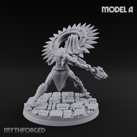 Aztec Inspired Spiked Crown Commanding Hobgoblin Warlord A Miniature for Dungeons and Dragons, Pathfinder or other TTRPGs