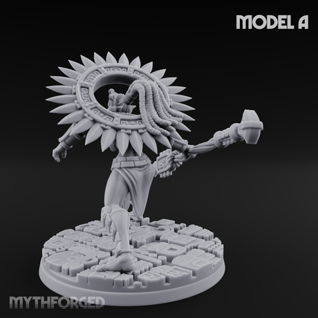 Aztec Inspired Spiked Crown Commanding Hobgoblin Warlord A Miniature for Dungeons and Dragons, Pathfinder or other TTRPGs