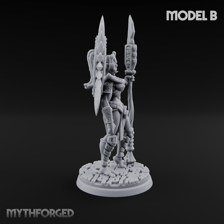 Aztec Inspired Spiked Crown Commanding Hobgoblin Warlord B Miniature for Dungeons and Dragons, Pathfinder or other TTRPGs