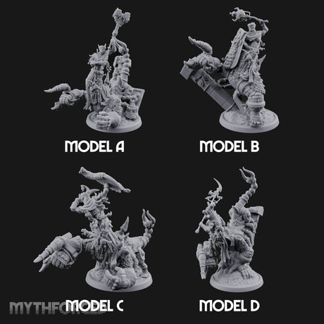 Ruin Mounted Mace Raising Androsphinx Miniature for Dungeons and Dragons, Pathfinder or other TTRPGs