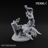 Ruin Mounted Mace Raising Androsphinx Miniature for Dungeons and Dragons, Pathfinder or other TTRPGs
