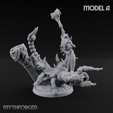 Ruin Mounted Mace Raising Androsphinx A Miniature for Dungeons and Dragons, Pathfinder or other TTRPGs