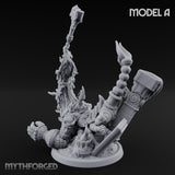 Ruin Mounted Mace Raising Androsphinx A Miniature for Dungeons and Dragons, Pathfinder or other TTRPGs