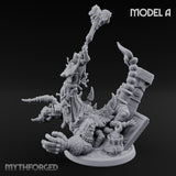 Ruin Mounted Mace Raising Androsphinx A Miniature for Dungeons and Dragons, Pathfinder or other TTRPGs