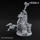 Ruin Mounted Mace Raising Androsphinx A Miniature for Dungeons and Dragons, Pathfinder or other TTRPGs