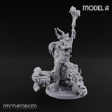 Ruin Mounted Mace Raising Androsphinx A Miniature for Dungeons and Dragons, Pathfinder or other TTRPGs