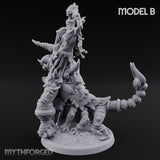 Ruin Mounted Mace Raising Androsphinx B Miniature for Dungeons and Dragons, Pathfinder or other TTRPGs