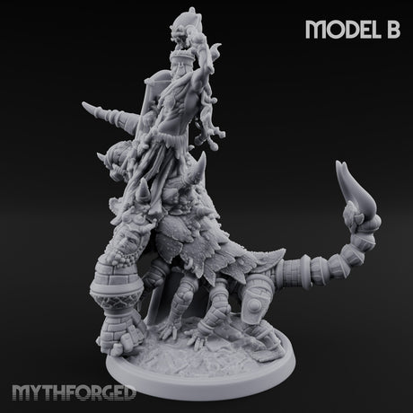 Ruin Mounted Mace Raising Androsphinx B Miniature for Dungeons and Dragons, Pathfinder or other TTRPGs