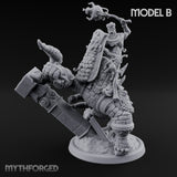 Ruin Mounted Mace Raising Androsphinx B Miniature for Dungeons and Dragons, Pathfinder or other TTRPGs