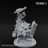 Ruin Mounted Mace Raising Androsphinx C Miniature for Dungeons and Dragons, Pathfinder or other TTRPGs