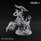 Ruin Mounted Mace Raising Androsphinx C Miniature for Dungeons and Dragons, Pathfinder or other TTRPGs