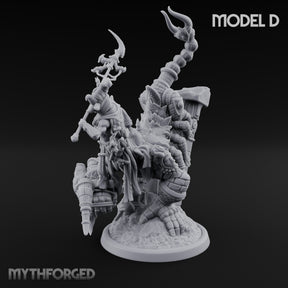 Ruin Mounted Mace Raising Androsphinx D Miniature for Dungeons and Dragons, Pathfinder or other TTRPGs