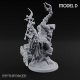 Ruin Mounted Mace Raising Androsphinx D Miniature for Dungeons and Dragons, Pathfinder or other TTRPGs