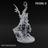 Ruin Mounted Mace Raising Androsphinx D Miniature for Dungeons and Dragons, Pathfinder or other TTRPGs