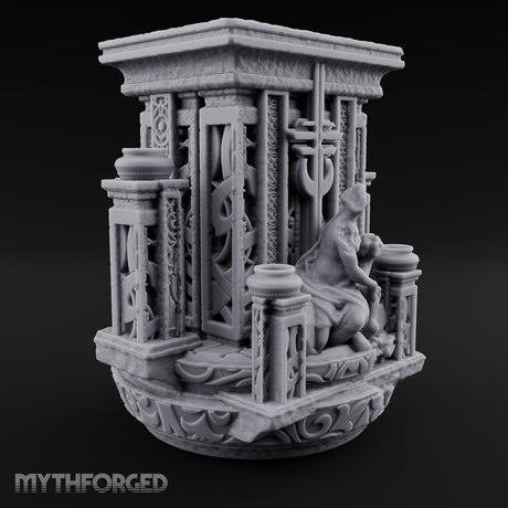 Doors Sealed, Pillars Still Praying Ornate Temple Gate Ruins — A