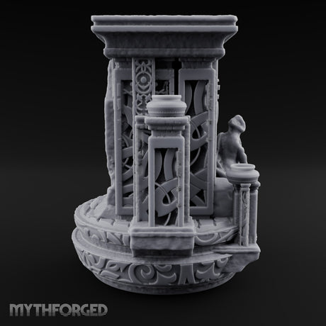 Doors Sealed, Pillars Still Praying Ornate Temple Gate Ruins — A