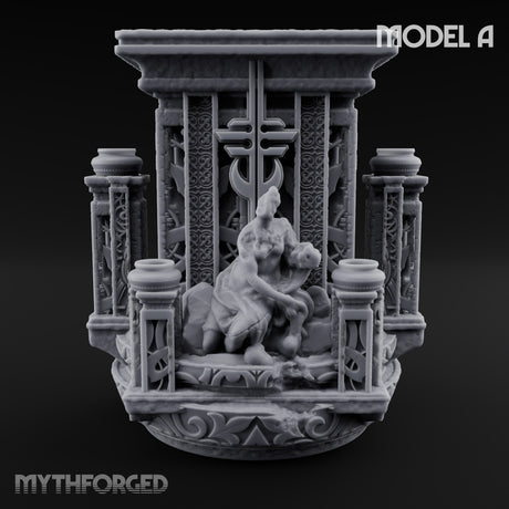 Doors Sealed, Pillars Still Praying Ornate Temple Gate Ruin A