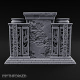 Doors Sealed, Pillars Still Praying Ornate Temple Gate Ruin B