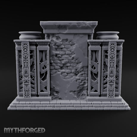 Doors Sealed, Pillars Still Praying Ornate Temple Gate Ruin B