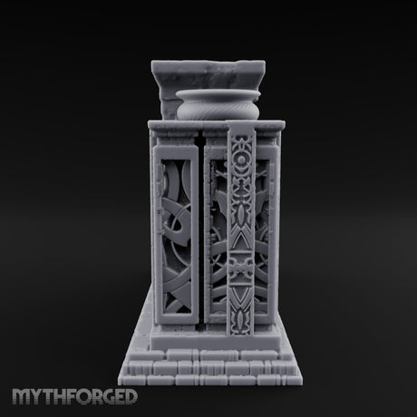 Doors Sealed, Pillars Still Praying Ornate Temple Gate Ruin B
