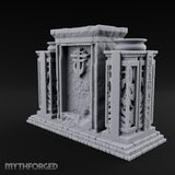 Doors Sealed, Pillars Still Praying Ornate Temple Gate Ruin B