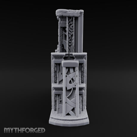 Doors Sealed, Pillars Still Praying Ornate Temple Gate Ruins — D