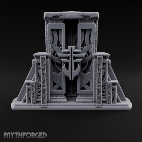 Doors Sealed, Pillars Still Praying Ornate Temple Gate Ruin D