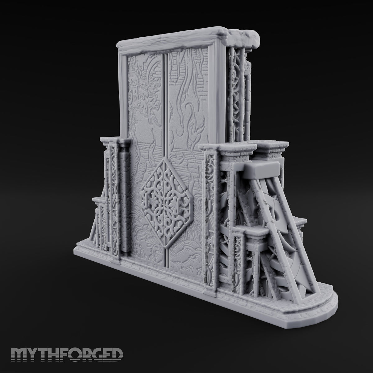 Doors Sealed, Pillars Still Praying Ornate Temple Gate Ruin D