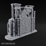 Doors Sealed, Pillars Still Praying Ornate Temple Gate Ruin E