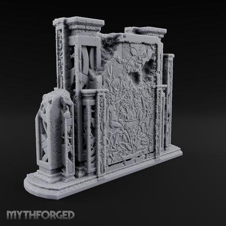 Doors Sealed, Pillars Still Praying Ornate Temple Gate Ruin E