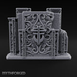 Doors Sealed, Pillars Still Praying Ornate Temple Gate Ruin E