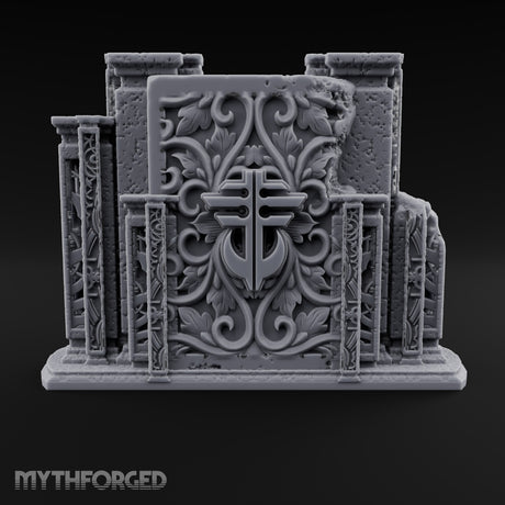 Doors Sealed, Pillars Still Praying Ornate Temple Gate Ruin E
